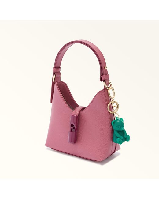 Furla Green Allegra Keyring Jade Pvc