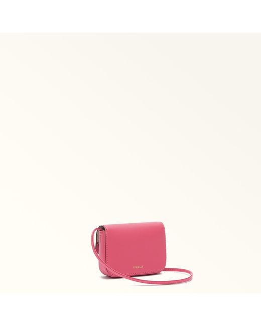 Furla Pink Sfera Coin Case S Velvet Sidney Calf Leather