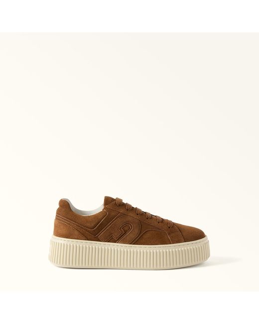 Furla Brown Sky Sneakers Cognac H Suede