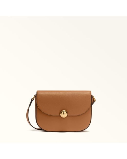 Furla Brown Moonlight Crossbody Brandy Night Calf Leather