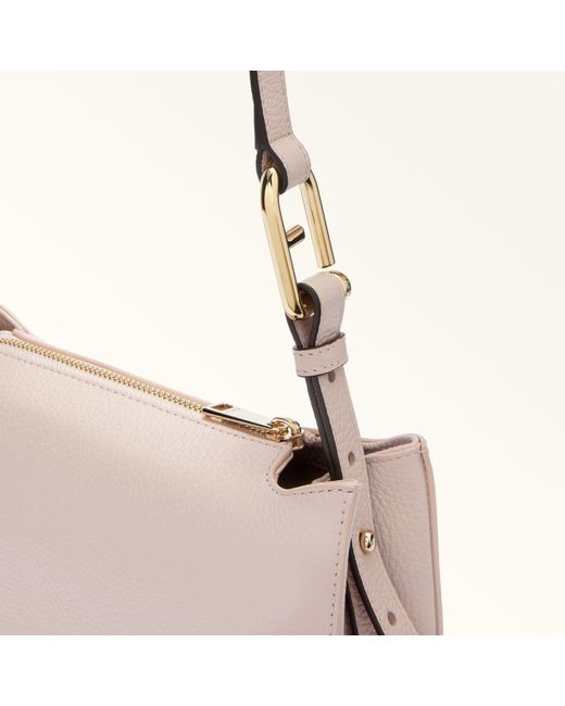 Furla Pink Nuvola Crossbody Corolla Grained Calf Leather