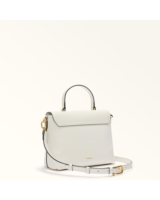 Furla Natural Moonlight Top Handle Panna Night Calf Leather