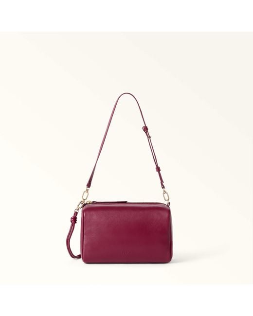 Furla Red Talia Crossbody Rododendro Nappa Leather