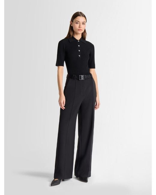 Fusalp Black Vera Short-Sleeve Polo Shirt
