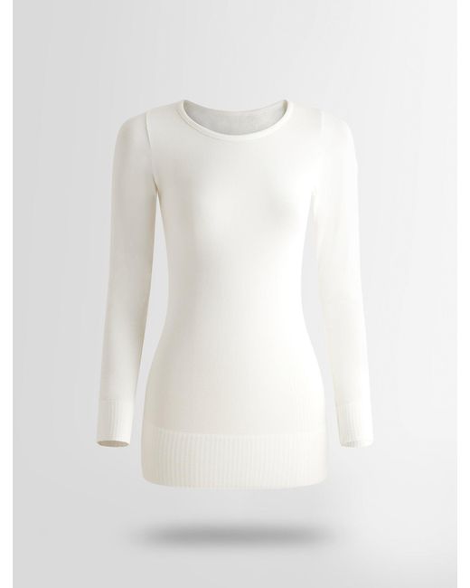 Fusalp White Troop Col Rond Thermal Layer