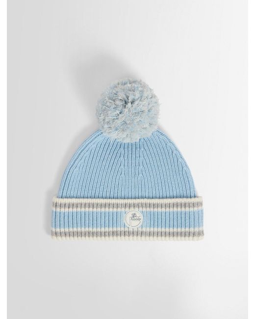 Fusalp Blue Pompon Beanie
