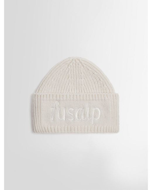 Fusalp White Knit Beanie