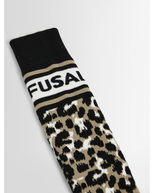 Fusalp Black Leopard Sock Ski Socks