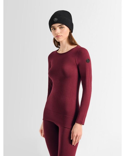 Fusalp Red Troop Col Rond Thermal Layer