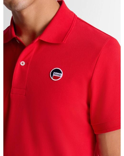 Fusalp Red Elbin Short-Sleeve Polo Shirt for men