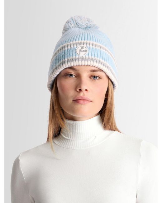 Fusalp Blue Pompon Beanie