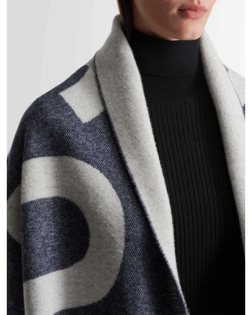 Fusalp Blue Oversize Scarf Scarf