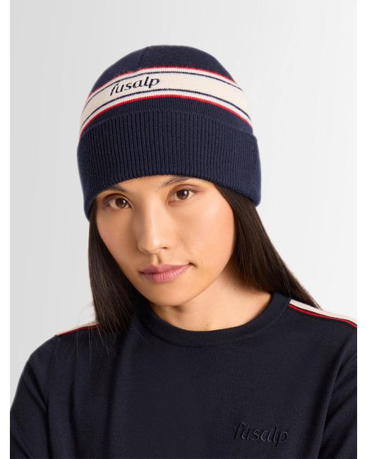 Fusalp Blue Retro Beanie