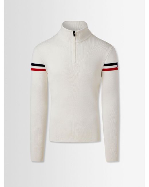 Fusalp White Wengen Sweater for men