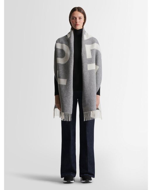 Fusalp Gray Oversize Scarf Scarf