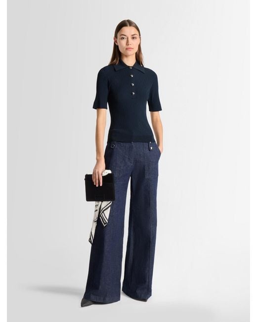 Fusalp Blue Vera Short-Sleeve Polo Shirt