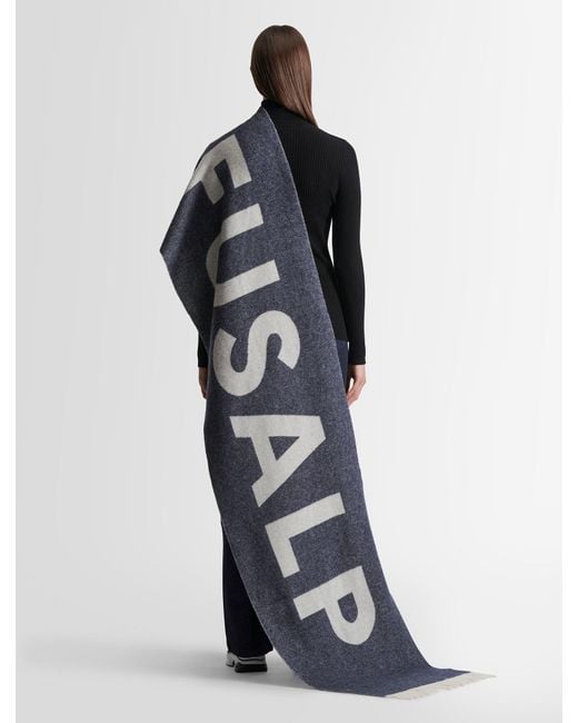 Fusalp Blue Oversize Scarf Scarf