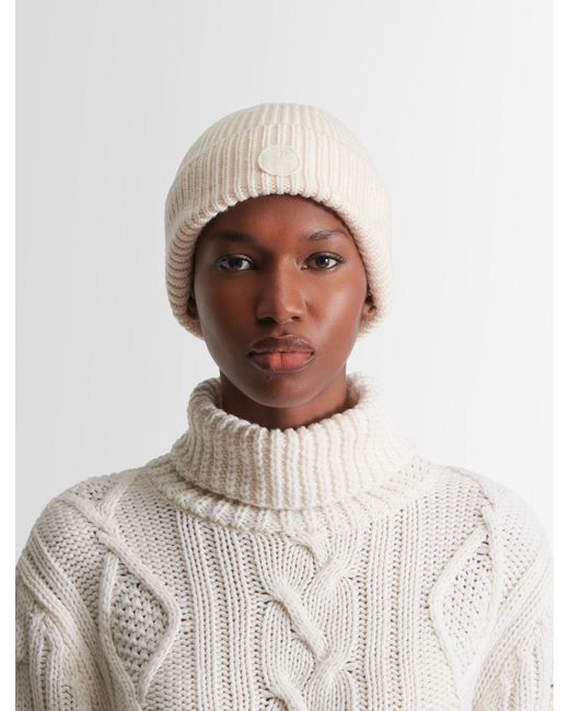 Fusalp White Knit Beanie
