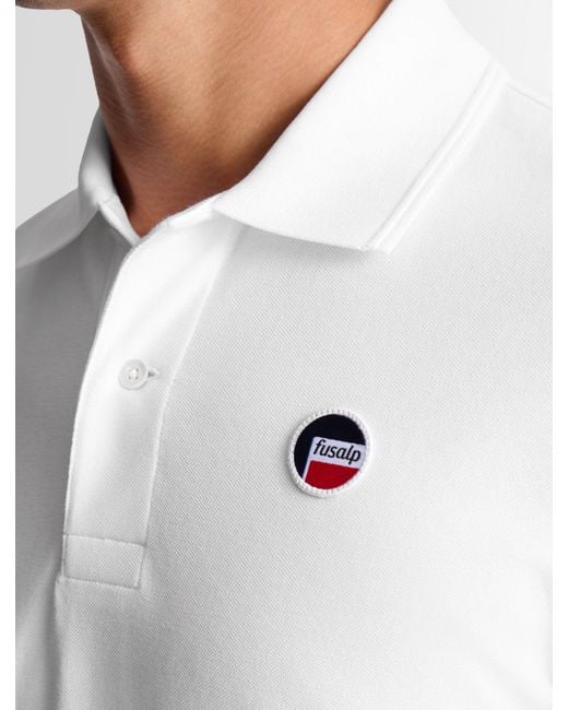 Fusalp White Elbin Short-Sleeve Polo Shirt for men