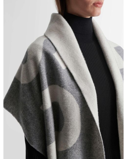 Fusalp Gray Oversize Scarf Scarf