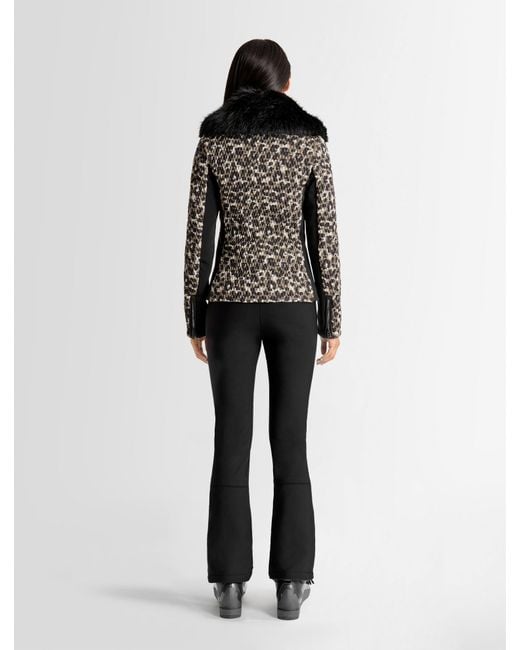 Fusalp Black Montana Leopard Ski Jacket