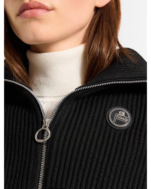 Fusalp Black Knit Bib Neckwarmer