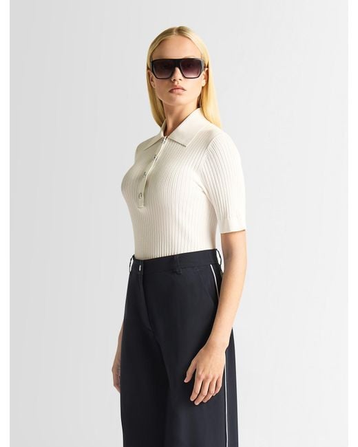 Fusalp White Vera Short-Sleeve Polo Shirt