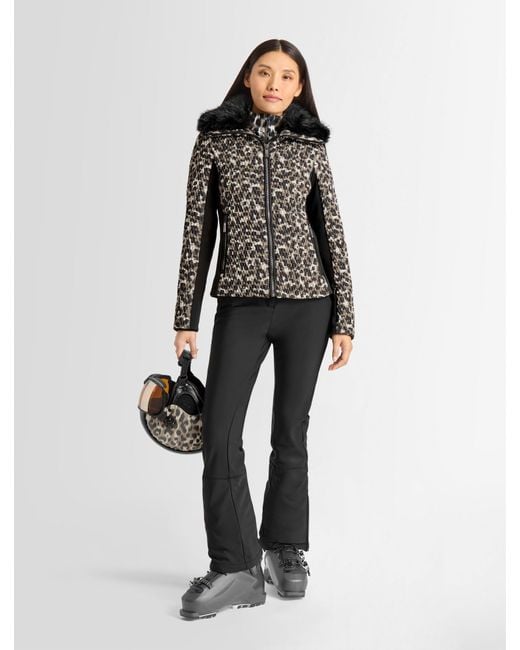 Fusalp Black Montana Leopard Ski Jacket