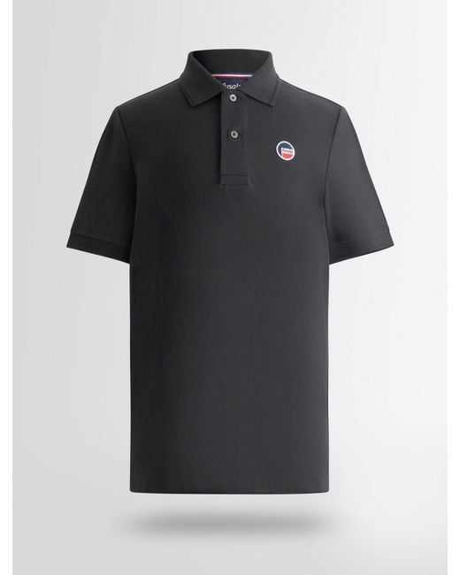 Fusalp Black Elbin Short-Sleeve Polo Shirt for men