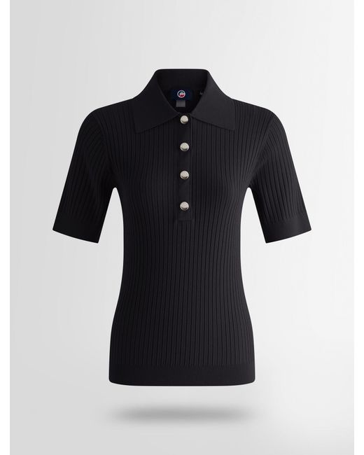 Fusalp Black Vera Short-Sleeve Polo Shirt