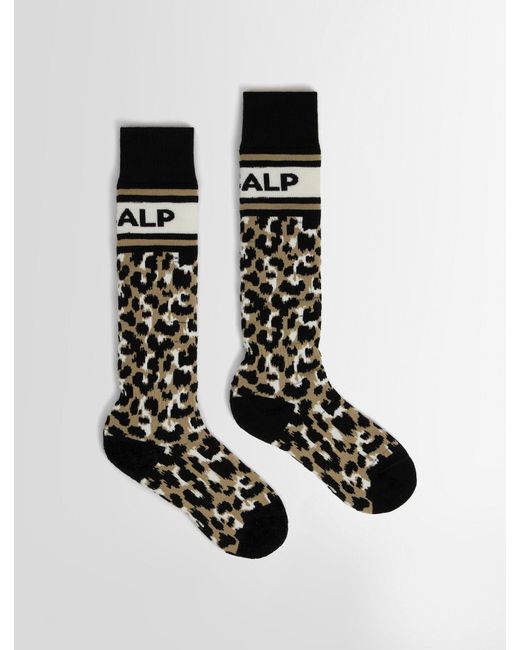 Fusalp Black Leopard Sock Ski Socks