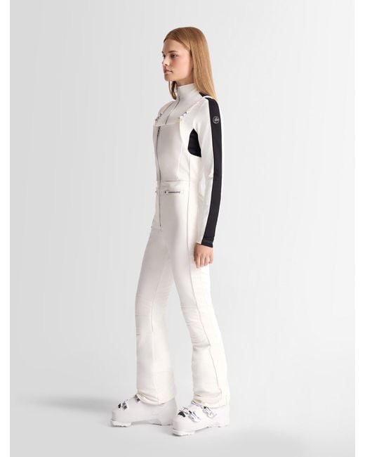 Fusalp White Getta Ski Overalls