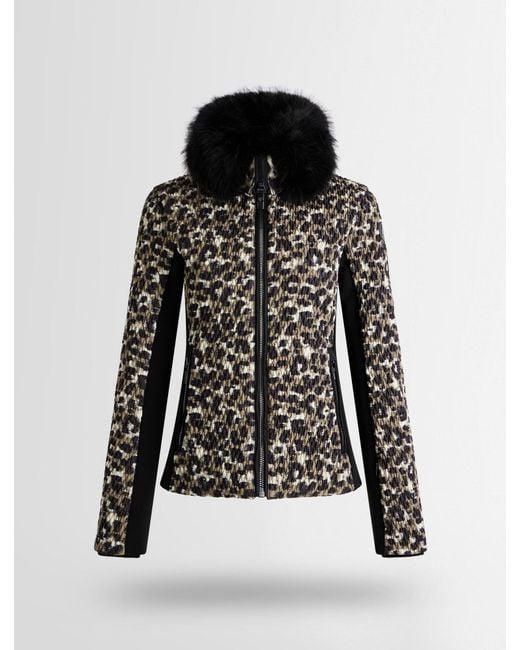 Fusalp Black Montana Leopard Ski Jacket