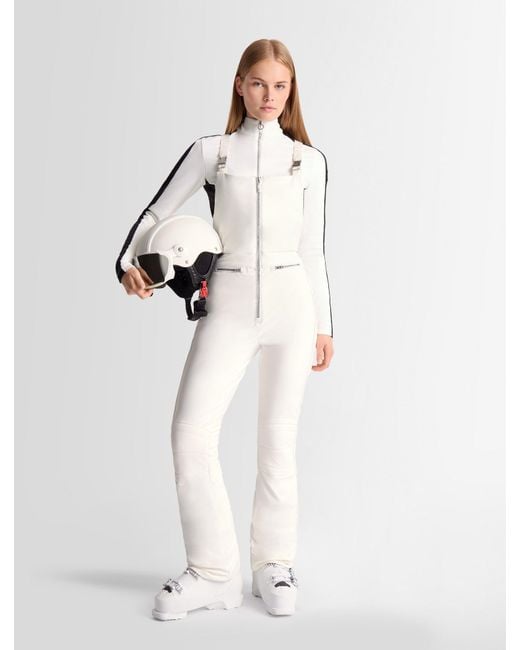 Fusalp White Getta Ski Overalls