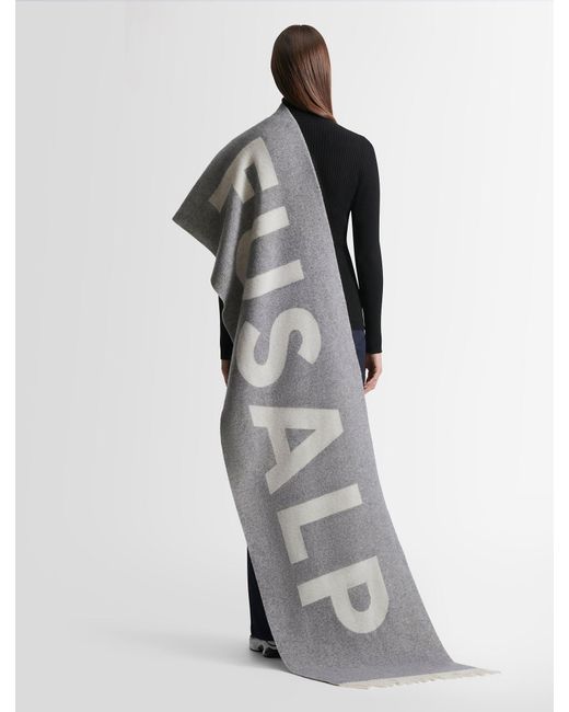 Fusalp Gray Oversize Scarf Scarf