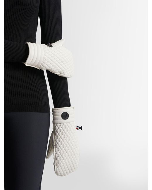 Fusalp White Athena Ski Mittens