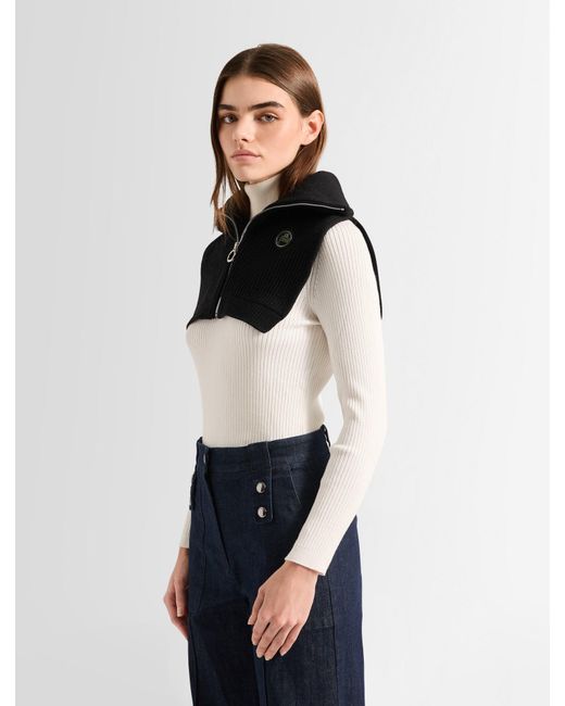 Fusalp Black Knit Bib Neckwarmer