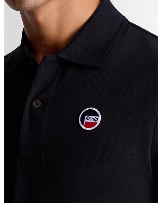 Fusalp Black Elbin Short-Sleeve Polo Shirt for men