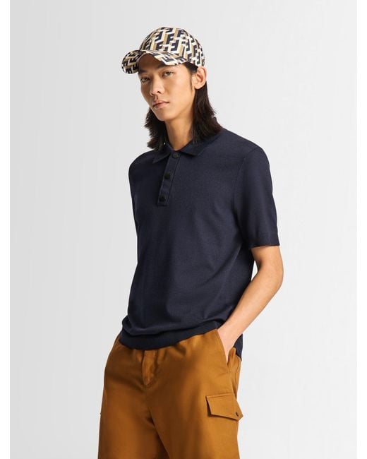 Fusalp Blue Henryo Short-Sleeve Polo Shirt for men