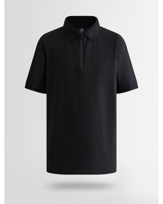 Fusalp Black Anatole Short-Sleeve Polo Shirt for men