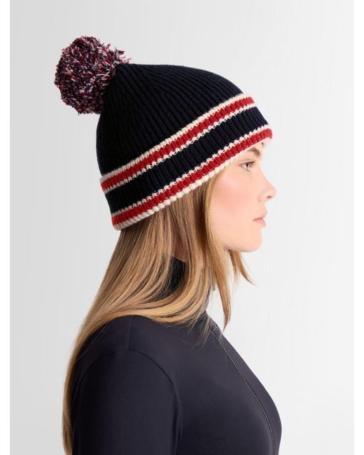 Fusalp Blue Pompon Beanie