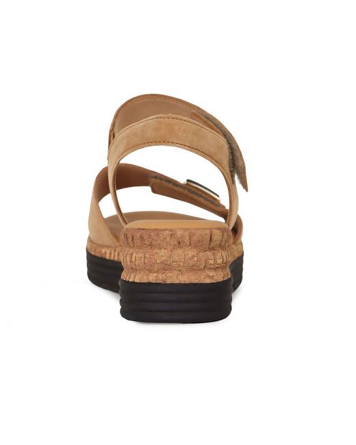 Gabor Brown Shout Wedge Heel Sandals