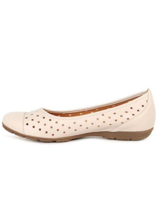 Gabor Pink Ruffle Punched Detail Casual Shoes