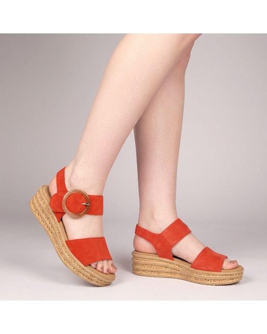 Gabor Red Andre Sandals