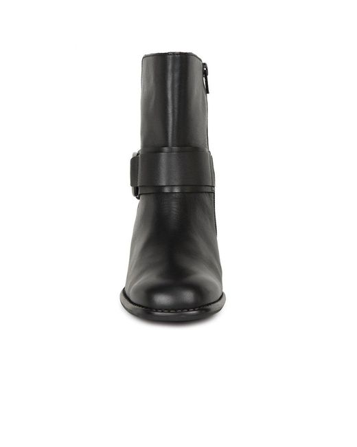 Gabor Black Easel Ankle Boots Lea (Ant)