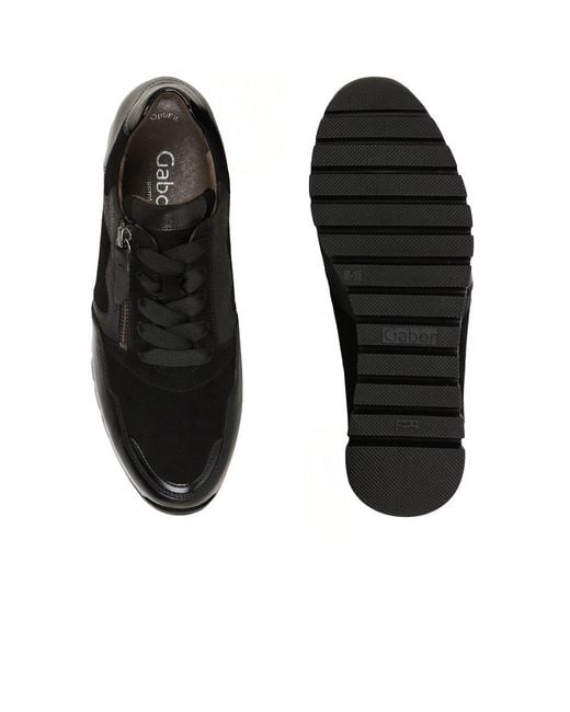 Gabor Black Willet Trainers