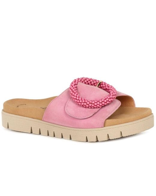 Gabor Pink Everly Mule Sandals