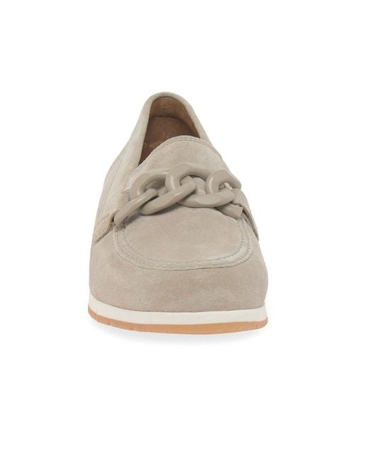 Gabor White Bea Loafers