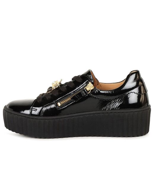 Gabor Black Dotcom Trainers Pat