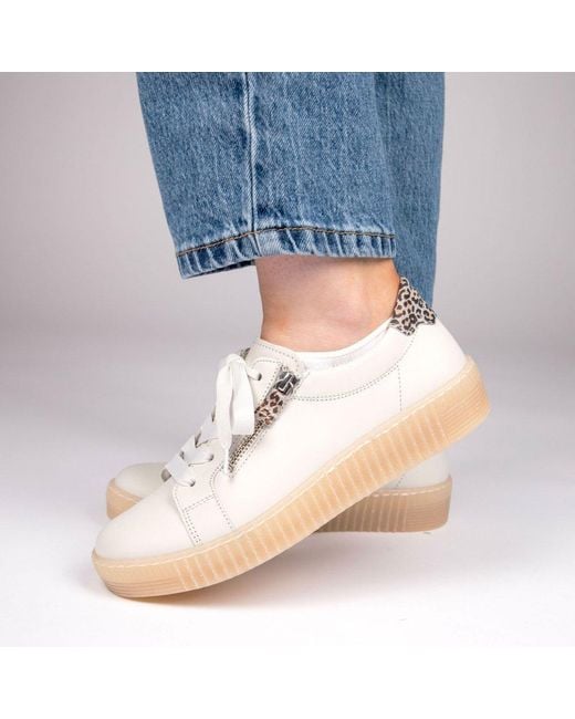 Gabor White Wisdom Ladies Trainers